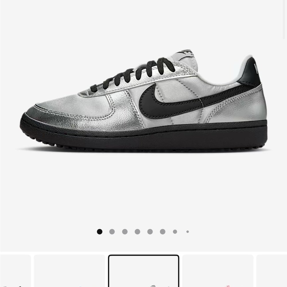 Nike Silver and Black Sneakers